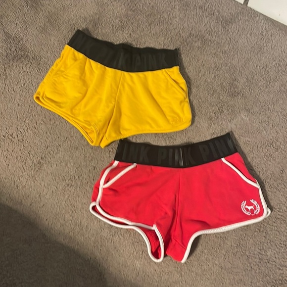 PINK Victoria's Secret Pants - PINK VS two pairs of shorts red & yellow medium